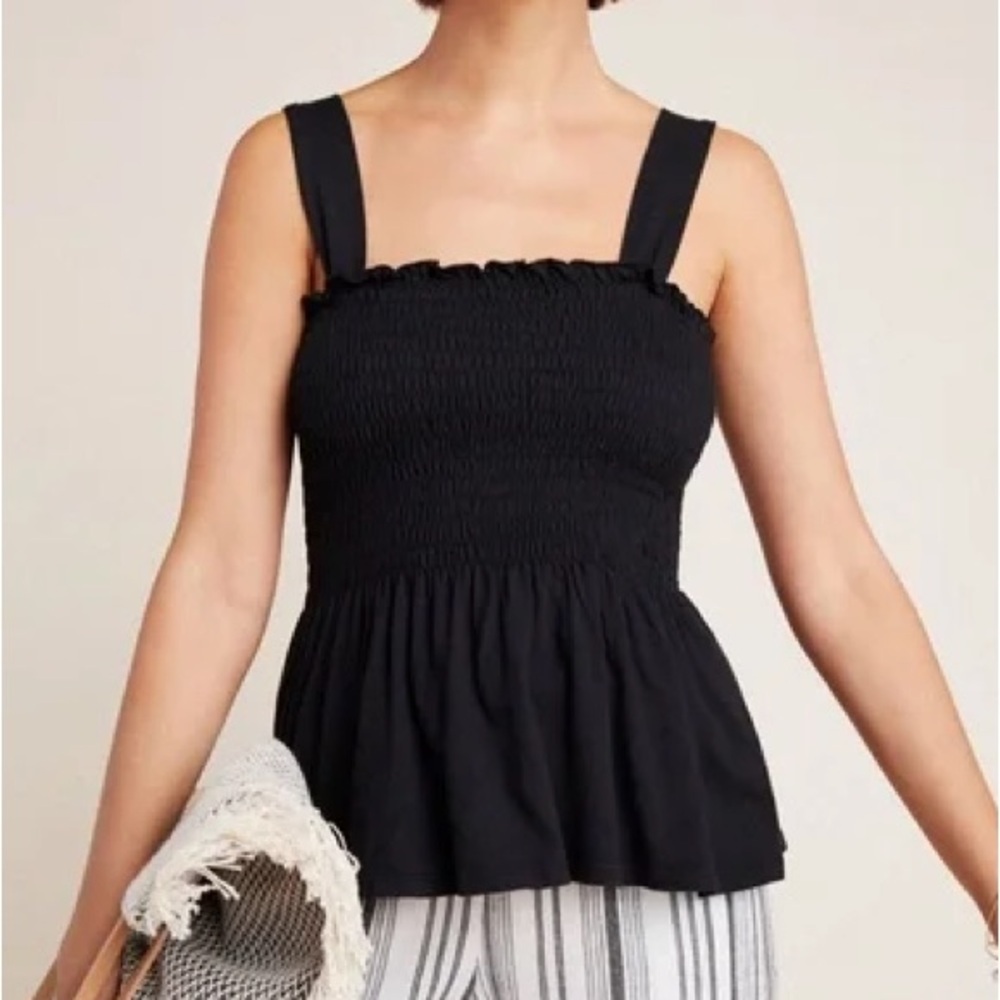 Anthropologie T.La Black Blouse
